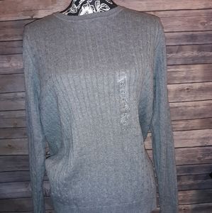 Kim Rodgers Cable Crew Sweater